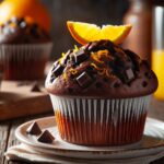 muffin senza glutine al cioccolato fondente e arancia per un mix di gusto e freschezza