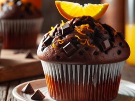 muffin senza glutine al cioccolato fondente e arancia per un mix di gusto e freschezza