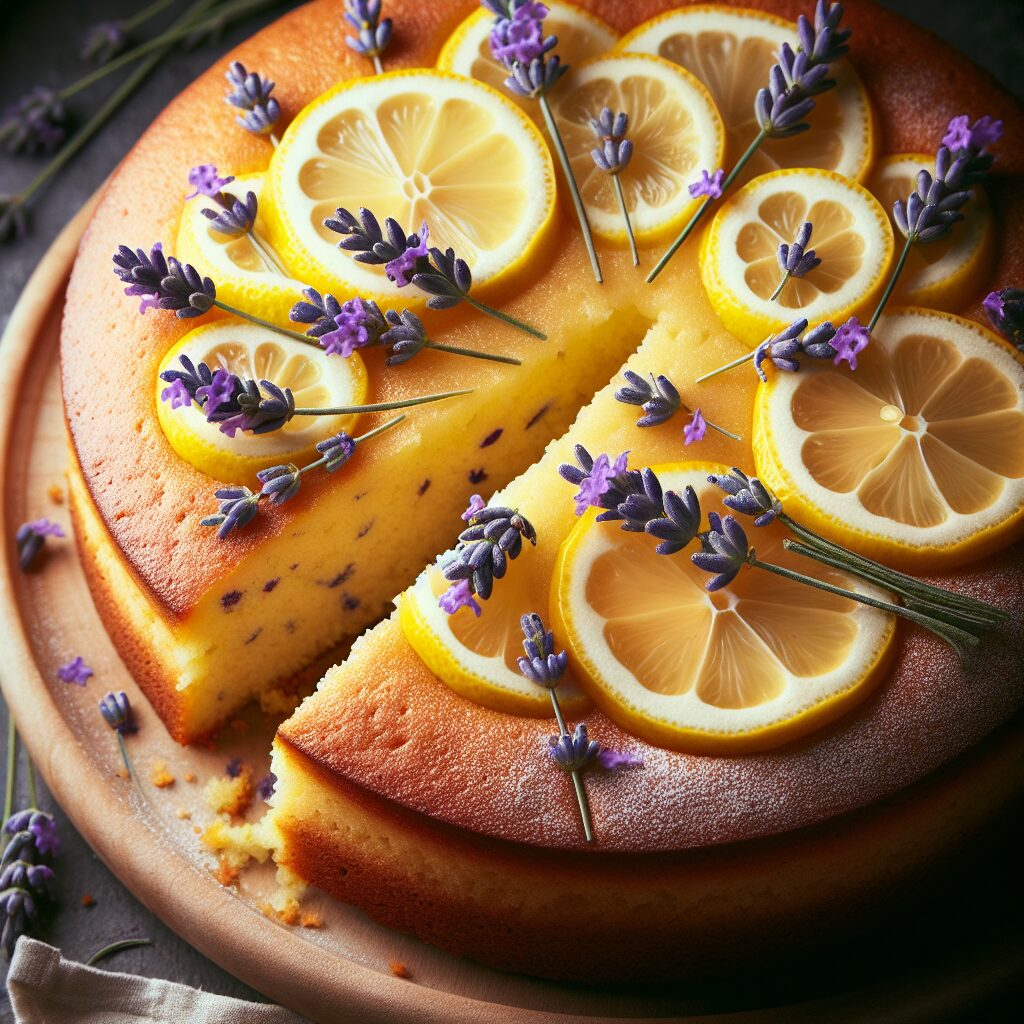 torta senza glutine al limone e lavanda per dolci aromatici