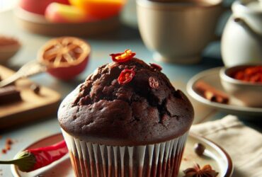 muffin senza glutine al cioccolato e peperoncino per una colazione audace e speziata