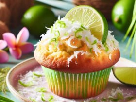 muffin senza glutine al cocco e lime per una colazione tropicale e rinfrescante