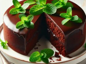 torta senza glutine al cioccolato e menta per dolci freschi