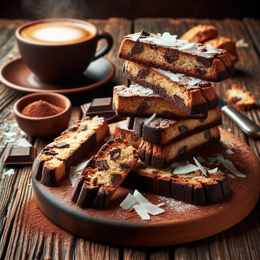 biscotti senza glutine al cioccolato e cocco per snack golosi