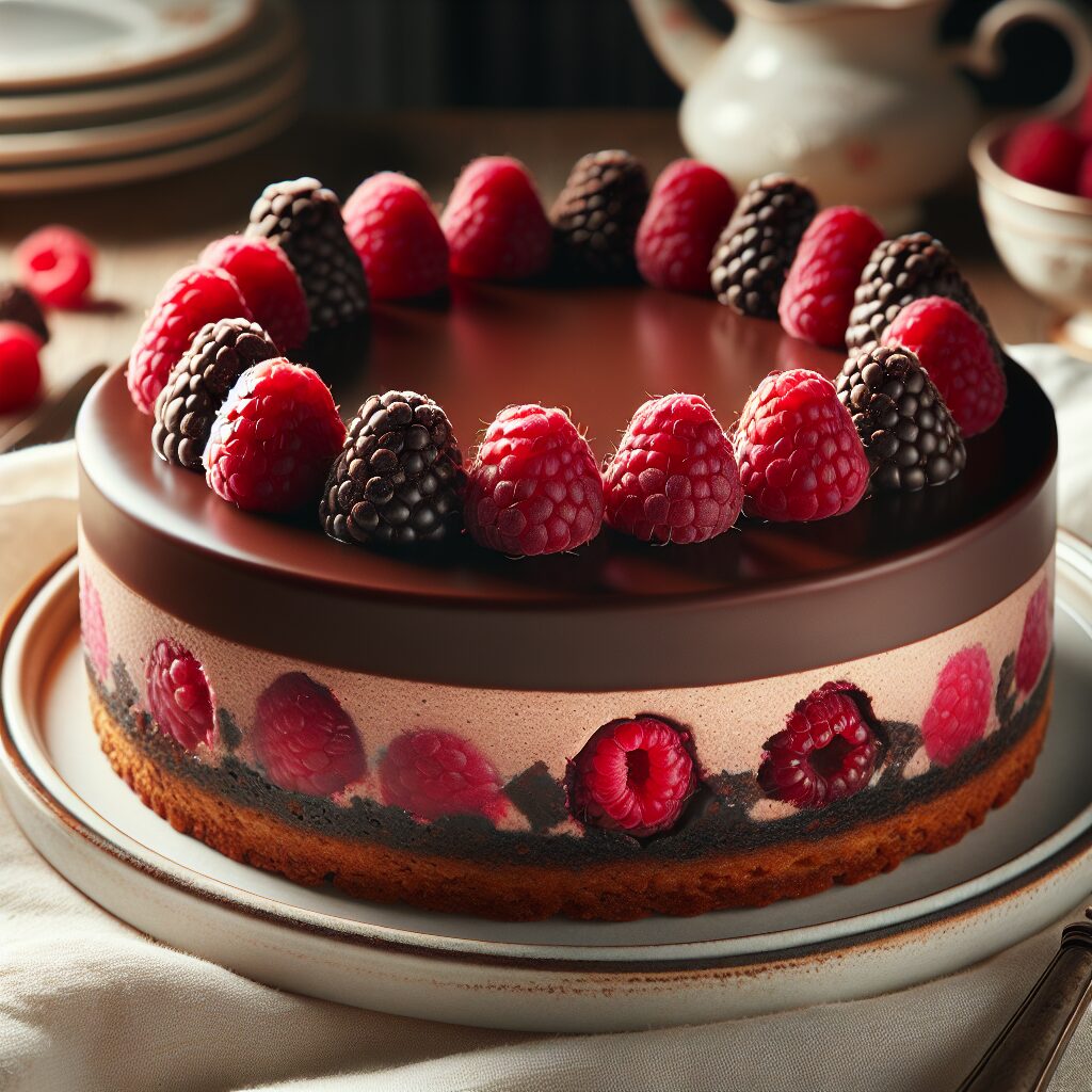 torta senza glutine ai lamponi e cioccolato fondente per dessert decisi