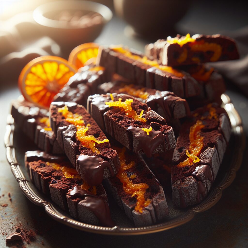 biscotti senza glutine al cioccolato e arancia amara per uno snack sofisticato