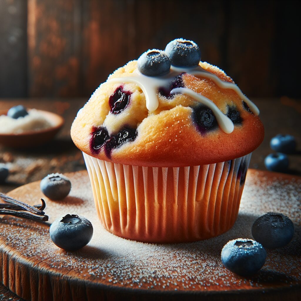 muffin senza glutine ai mirtilli e vaniglia per colazioni dolci