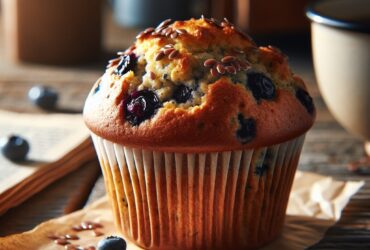 muffin senza glutine ai mirtilli e semi di lino per colazioni ricche di omega-3