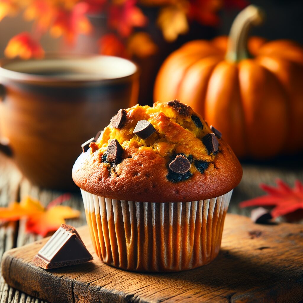 muffin senza glutine alla zucca e cioccolato per colazioni autunnali golose