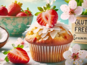 muffin senza glutine al cocco e fragola per colazioni primaverili