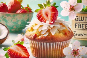 muffin senza glutine al cocco e fragola per colazioni primaverili