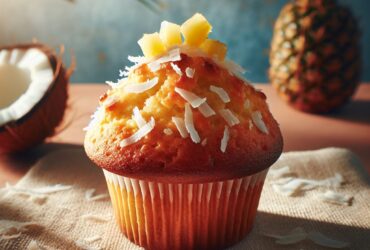 muffin senza glutine al cocco e ananas per una colazione tropicale