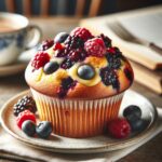 muffin senza glutine ai frutti di bosco e crema pasticcera per una dolce pausa