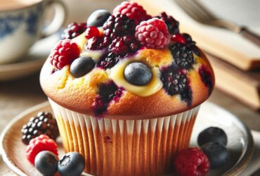 muffin senza glutine ai frutti di bosco e crema pasticcera per una dolce pausa