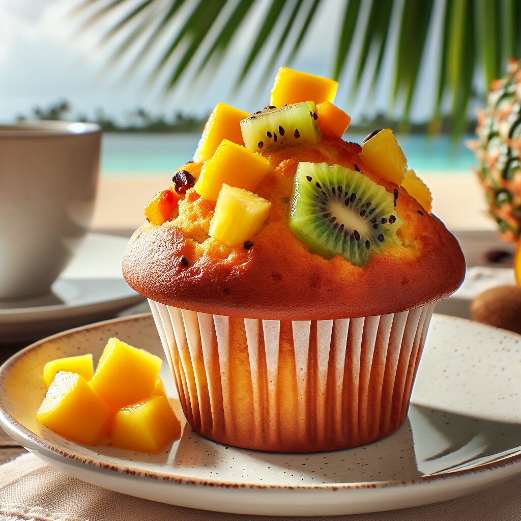 muffin senza glutine ai frutti tropicali per colazioni esotiche