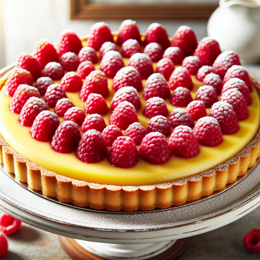 torta senza glutine ai lamponi e crema pasticcera per occasioni speciali