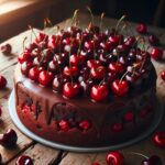 torta senza glutine al cioccolato e ciliegie per un dessert estivo fruttato e goloso