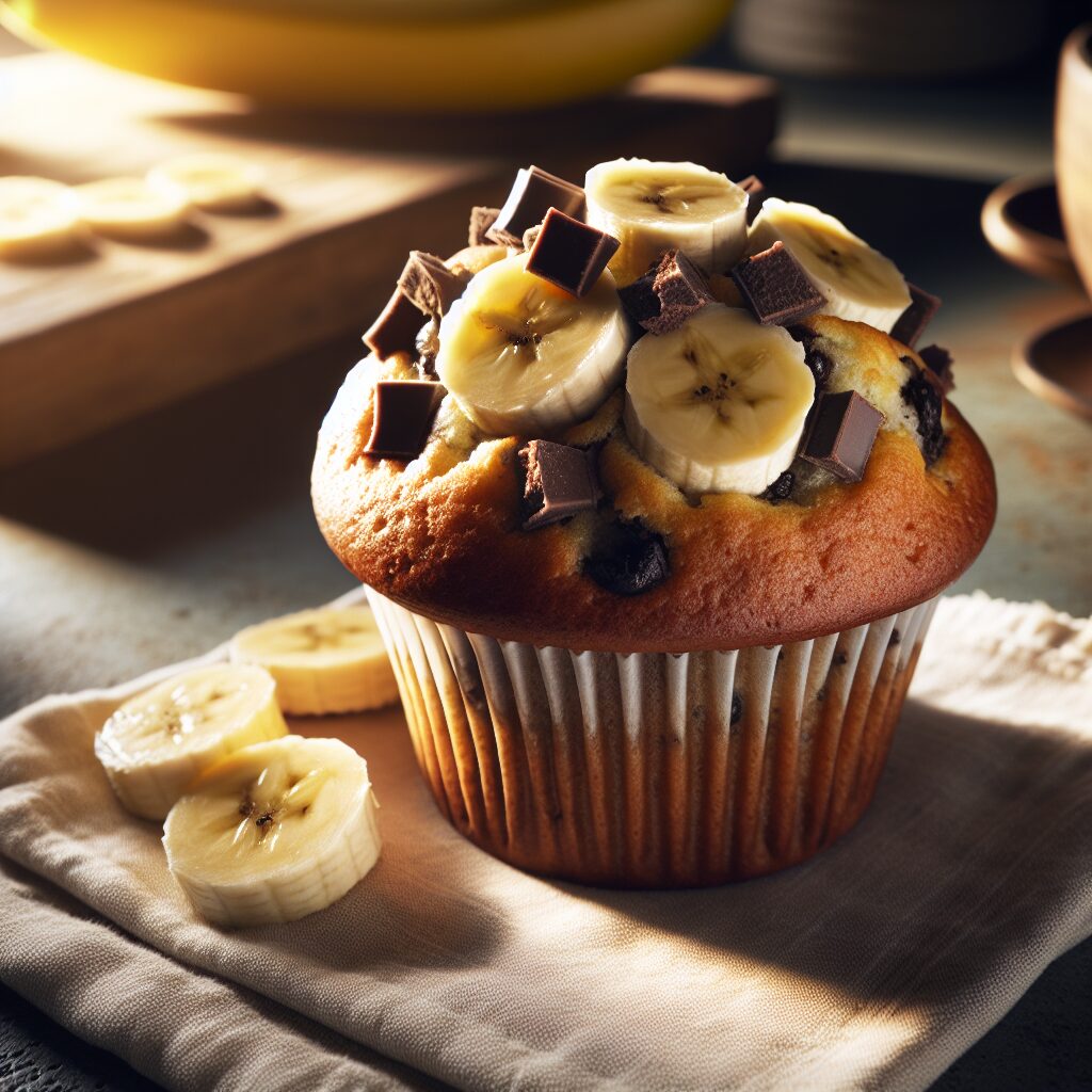 muffin senza glutine alla banana e cioccolato per una colazione dolce e saziante