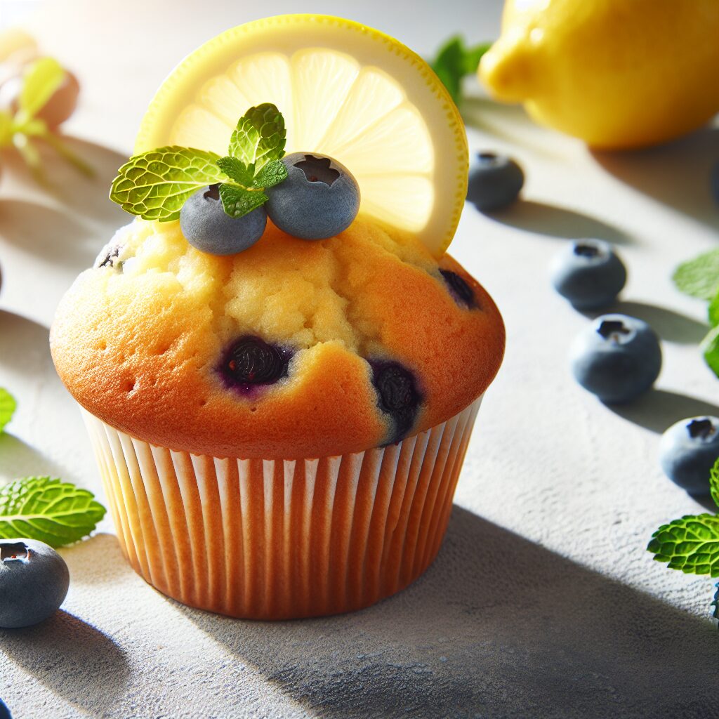 muffin senza glutine al limone e mirtilli per colazioni fresche