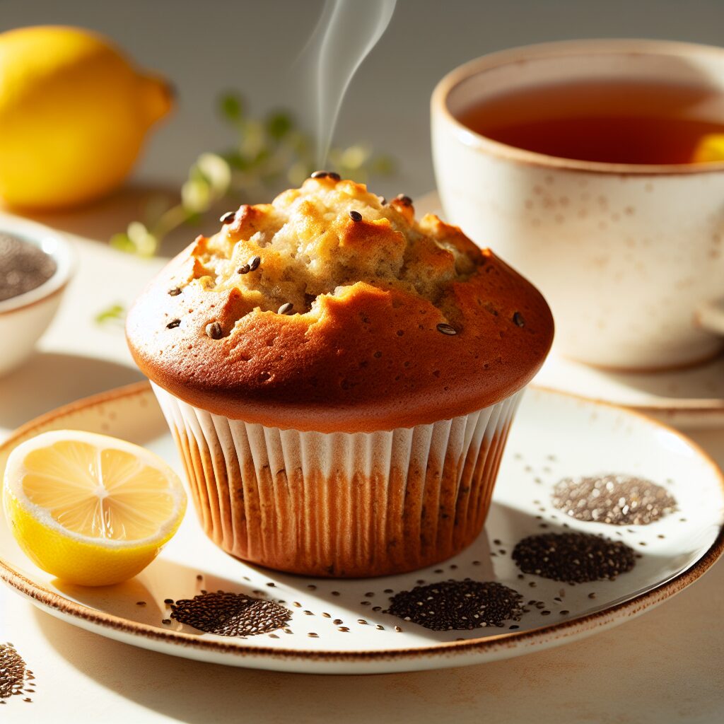 muffin senza glutine al limone e semi di chia per una colazione salutare e rinfrescante