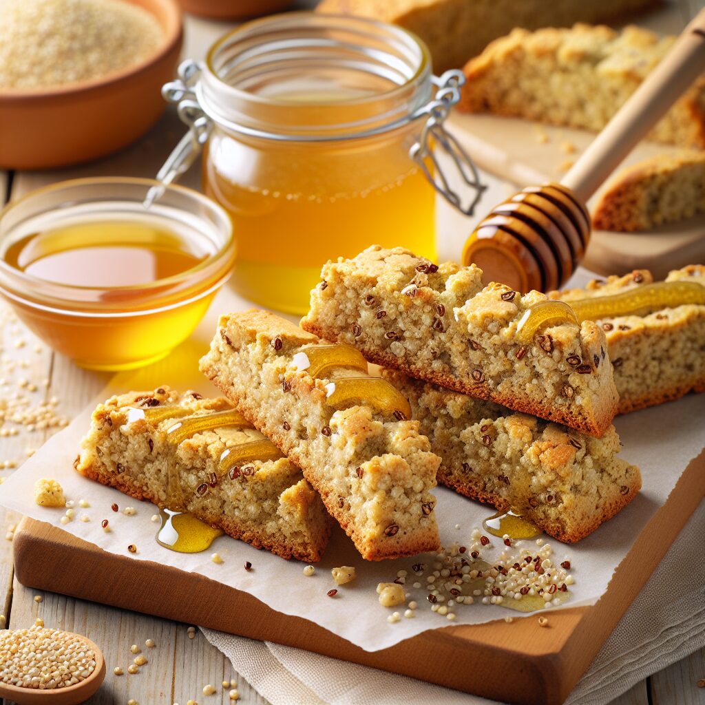 biscotti senza glutine alla quinoa e miele per snack salutari