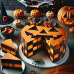 torta senza glutine alla zucca e cioccolato per dolci di Halloween