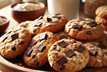 biscotti senza glutine alla farina di avena e cioccolato per colazioni nutrienti e golose