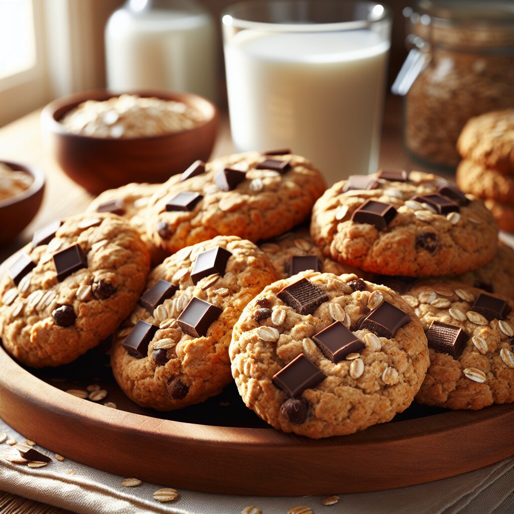 biscotti senza glutine alla farina di avena e cioccolato per colazioni nutrienti e golose