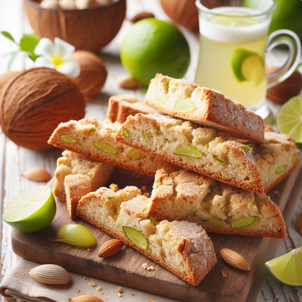 biscotti senza glutine alla farina di cocco e lime per snack tropicali