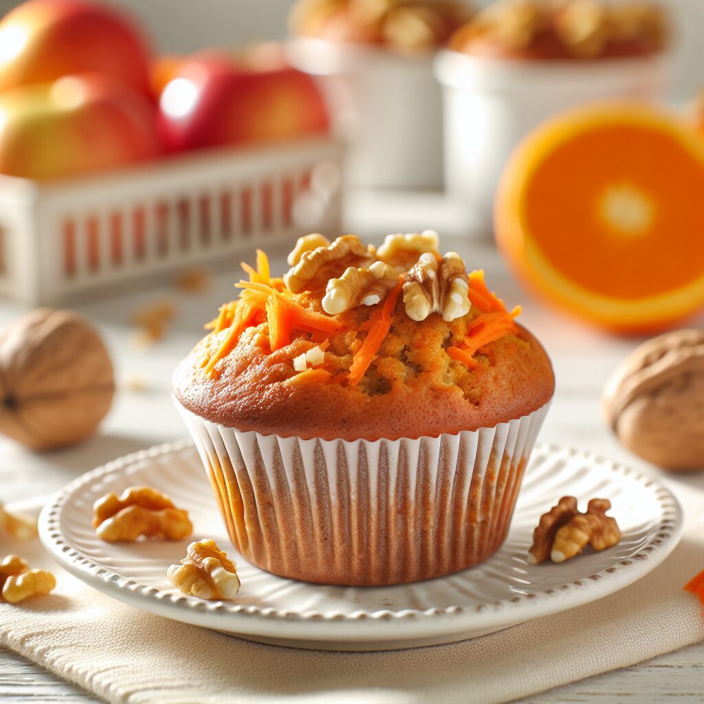 muffin senza glutine alla carota e noce per colazioni nutrienti