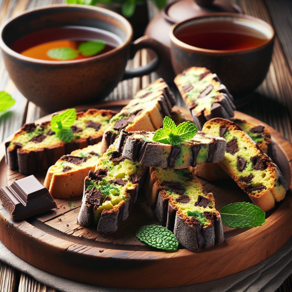 biscotti senza glutine al cioccolato e menta per snack rinfrescanti