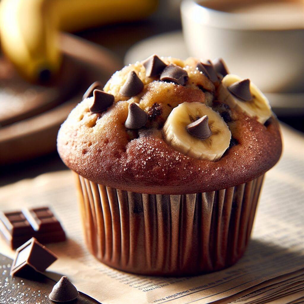 muffin senza glutine al cioccolato e banana per colazioni energizzanti