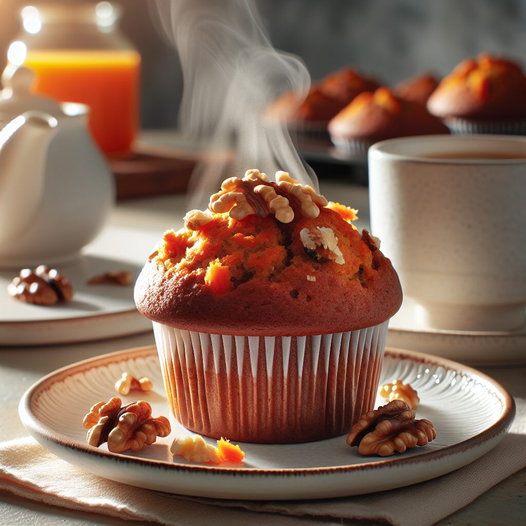 muffin senza glutine alla carota e noce per colazioni nutrienti