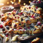 biscotti senza glutine al cioccolato bianco e frutti di bosco per merende festose