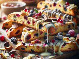 biscotti senza glutine al cioccolato bianco e frutti di bosco per merende festose