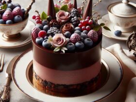 torta senza glutine ai frutti di bosco e mousse al cioccolato per dessert eleganti