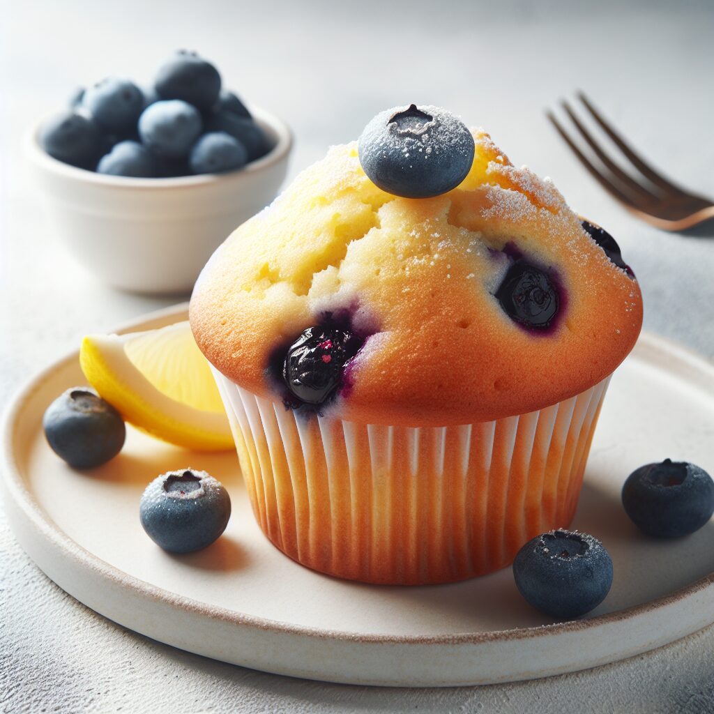 muffin senza glutine al limone e mirtilli per colazioni fresche