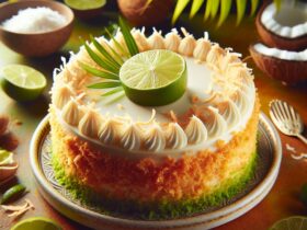 torta senza glutine al cocco e lime per dolci tropicali