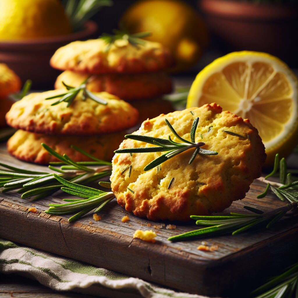 biscotti senza glutine al limone e rosmarino per merende aromatiche