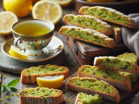 biscotti senza glutine al tè verde e limone per uno snack rinfrescante e salutare