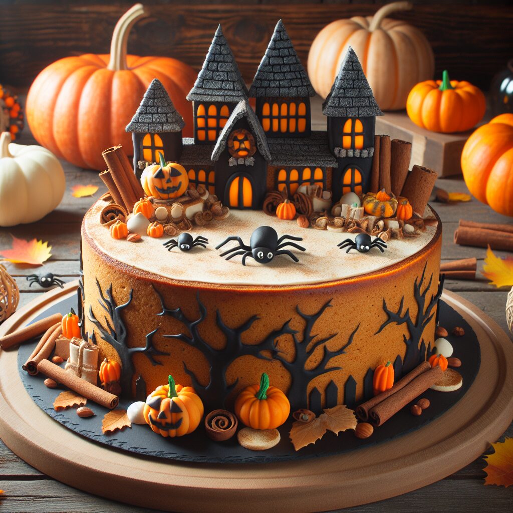 torta senza glutine alla zucca e cannella per dolci di Halloween