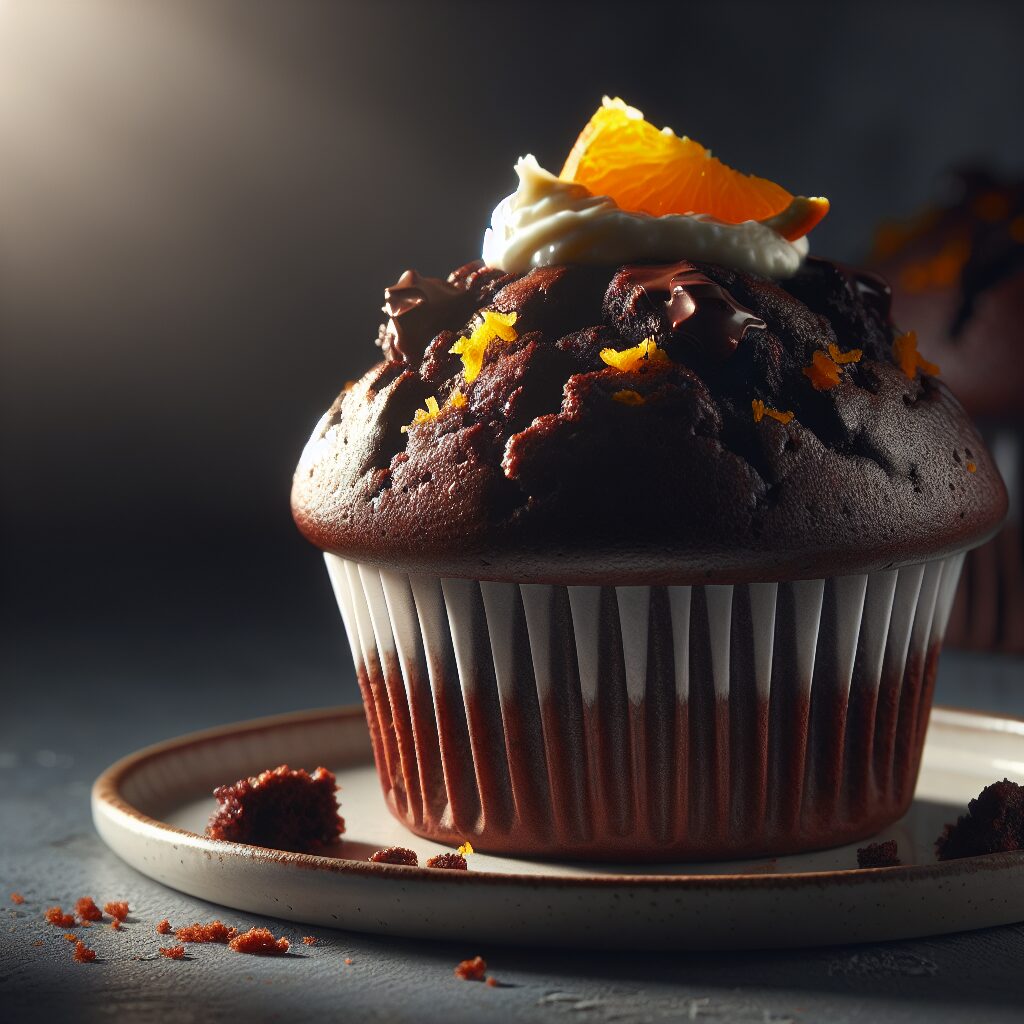 muffin senza glutine al cioccolato e arancia per snack golosi