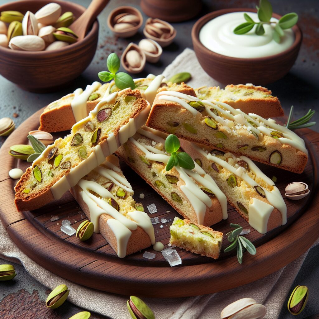 biscotti senza glutine al pistacchio e cioccolato bianco per merende lussuose