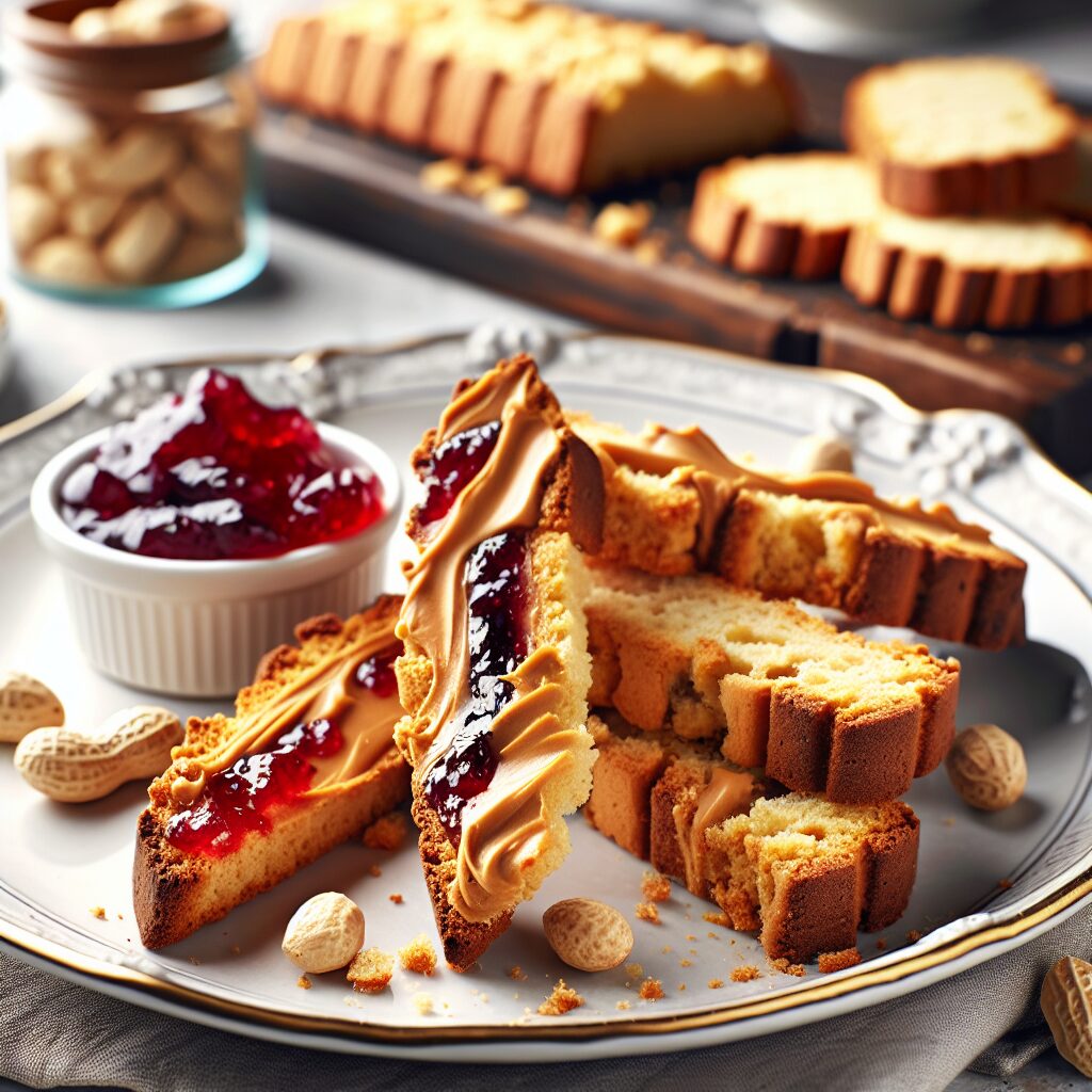 biscotti senza glutine al burro di arachidi e marmellata per snack dolci e salati