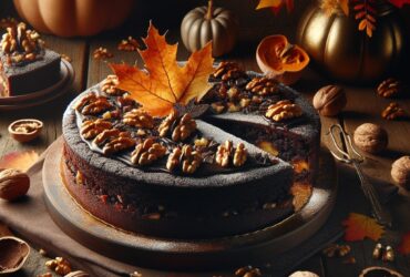 torta senza glutine al cioccolato e noci per un dessert autunnale goloso
