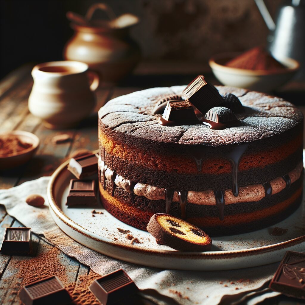 torta senza glutine al cioccolato e amaretto per un dessert ricco e aromatico