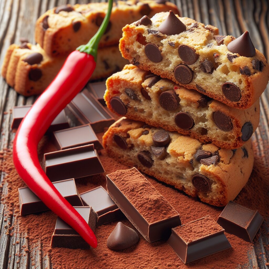 biscotti senza glutine al cioccolato e peperoncino per snack audaci