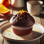 muffin senza glutine al cioccolato e arancia per colazioni festose