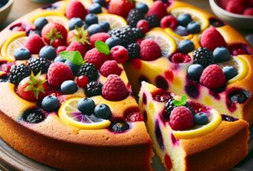 torta senza glutine ai frutti di bosco e limone per un dessert fresco e leggero