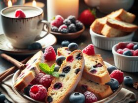 biscotti senza glutine alla vaniglia e frutti di bosco per snack dolci