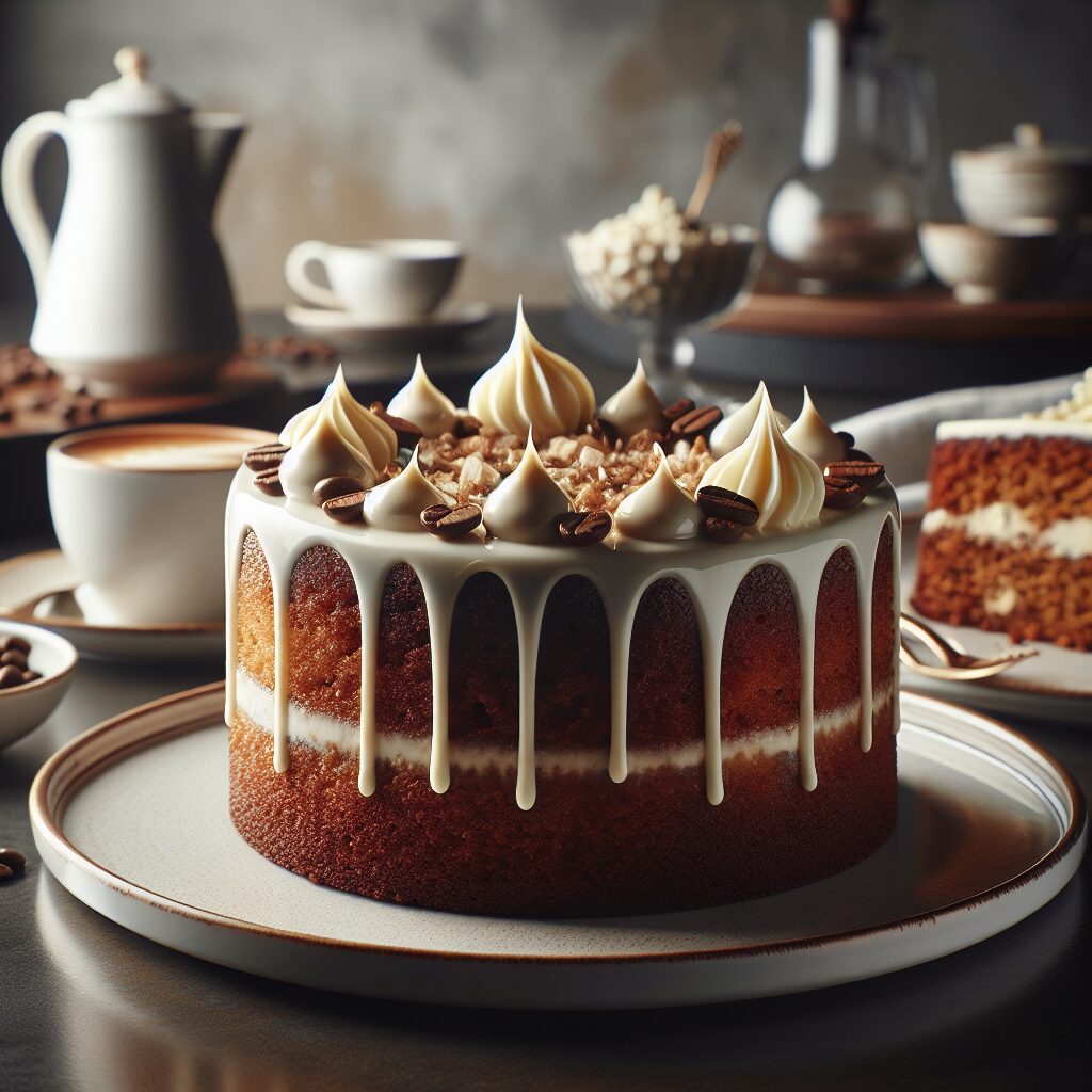 torta senza glutine al caffè e cioccolato bianco per dolci sofisticati